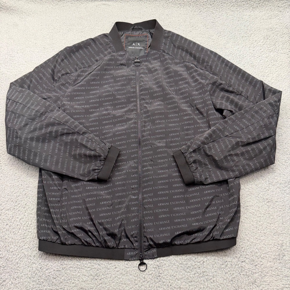 A|X Armani Exchange 3HZB13‎ ZNHYZ Mens Size XL Logo Print Bomber Blouson Jacket